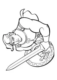 Fisă de colorat cu Hercule de colorat p19