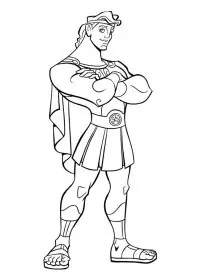 Fisă de colorat cu Hercule de colorat p34