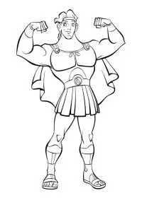 Fisă de colorat cu Hercule de colorat p36
