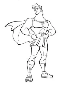 Fisă de colorat cu Hercule de colorat p37