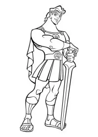 Fisă de colorat cu Hercule de colorat p38
