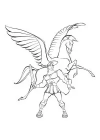 Fisă de colorat cu Hercule de colorat p45