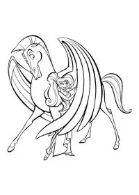 Fisă de colorat cu Hercule de colorat p48