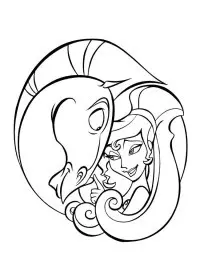 Fisă de colorat cu Hercule de colorat p49