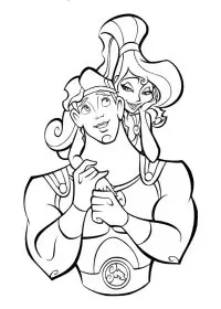 Fisă de colorat cu Hercule de colorat p56