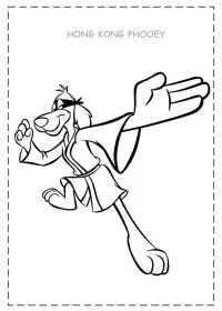 Fisă de colorat cu Hong kong phooey de colorat p02