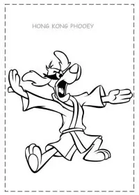 Fisă de colorat cu Hong kong phooey de colorat p09