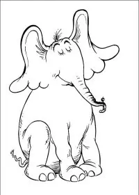 Fisă de colorat cu Horton de colorat p02