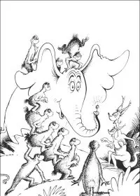 Fisă de colorat cu Horton de colorat p32