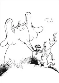 Fisă de colorat cu Horton de colorat p33