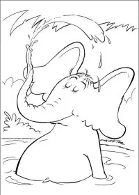 Fisă de colorat cu Horton de colorat p36