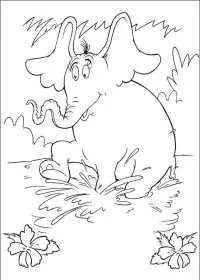 Fisă de colorat cu Horton de colorat p37