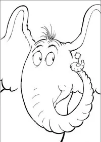 Fisă de colorat cu Horton de colorat p43