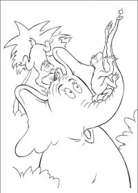 Fisă de colorat cu Horton de colorat p47