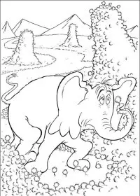 Fisă de colorat cu Horton de colorat p49