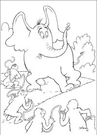 Fisă de colorat cu Horton de colorat p54