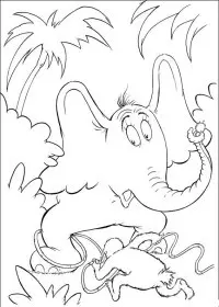 Fisă de colorat cu Horton de colorat p59