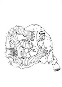 Fisă de colorat cu Hulk de colorat p06