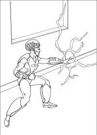 Fisă de colorat cu Hulk de colorat p100