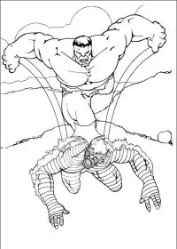 Fisă de colorat cu Hulk de colorat p104