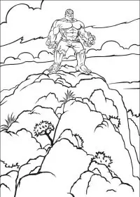 Fisă de colorat cu Hulk de colorat p12
