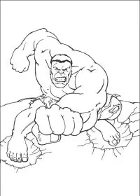 Fisă de colorat cu Hulk de colorat p13
