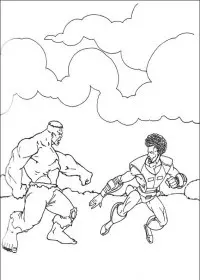 Fisă de colorat cu Hulk de colorat p14