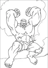 Fisă de colorat cu Hulk de colorat p16