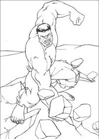 Fisă de colorat cu Hulk de colorat p32