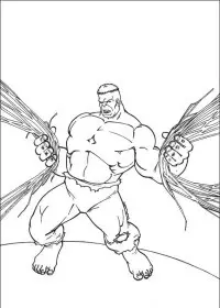 Fisă de colorat cu Hulk de colorat p45