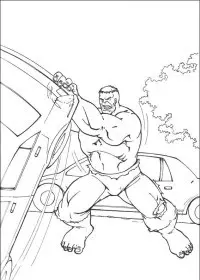 Fisă de colorat cu Hulk de colorat p51