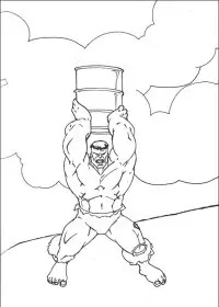 Fisă de colorat cu Hulk de colorat p59