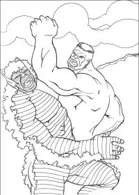 Fisă de colorat cu Hulk de colorat p66
