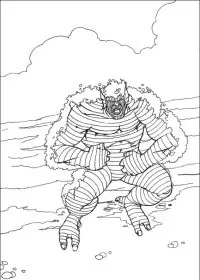 Fisă de colorat cu Hulk de colorat p68