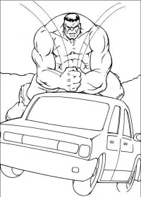 Fisă de colorat cu Hulk de colorat p73
