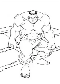 Fisă de colorat cu Hulk de colorat p75