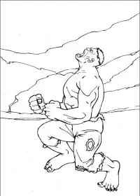 Fisă de colorat cu Hulk de colorat p78