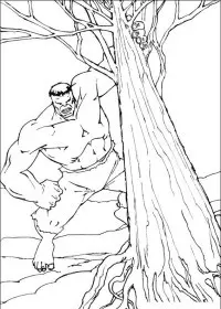 Fisă de colorat cu Hulk de colorat p81