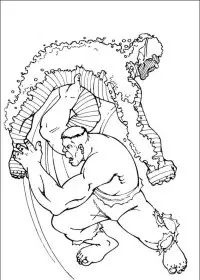 Fisă de colorat cu Hulk de colorat p90