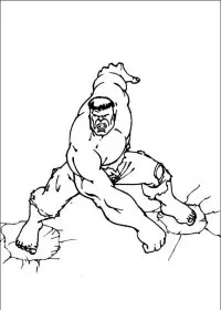 Fisă de colorat cu Hulk de colorat p97