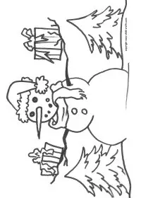 Fisă de colorat cu Iarna de colorat p04