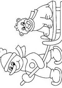 Fisă de colorat cu Iarna de colorat p05