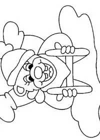 Fisă de colorat cu Iarna de colorat p06