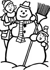 Fisă de colorat cu Iarna de colorat p09