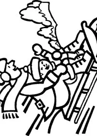 Fisă de colorat cu Iarna de colorat p10