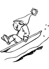 Fisă de colorat cu Iarna de colorat p100