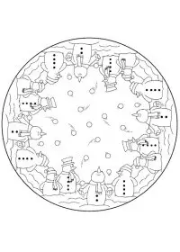 Fisă de colorat cu Iarna de colorat p102