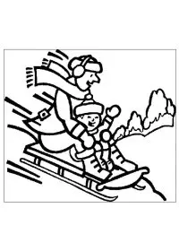 Fisă de colorat cu Iarna de colorat p103