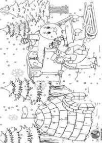 Fisă de colorat cu Iarna de colorat p20