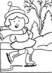 Fisă de colorat cu Iarna de colorat p30